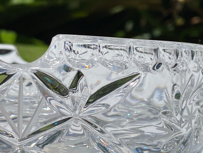 Lead Crystal Mid Century Cigar Ashtray Vintage Crystal Etsy