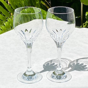 Vintage Schott Zwiesel Revue Wine Glasses Pair 8 Ounce