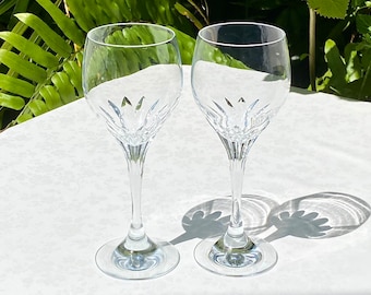 Vintage Schott Zwiesel Revue Wine Glasses Pair 8 Ounce Circa 1990s