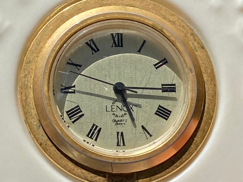 Lenox Pair of Small Desk Clocks / Miniature Clocks Etsy