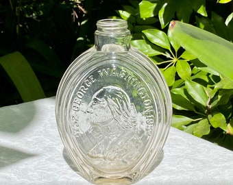 Owens Illinois George Washington Commemorative Vintage Glass Bottle