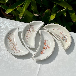 Antique Ironstone Mismatched Set of Four Bone Dishes