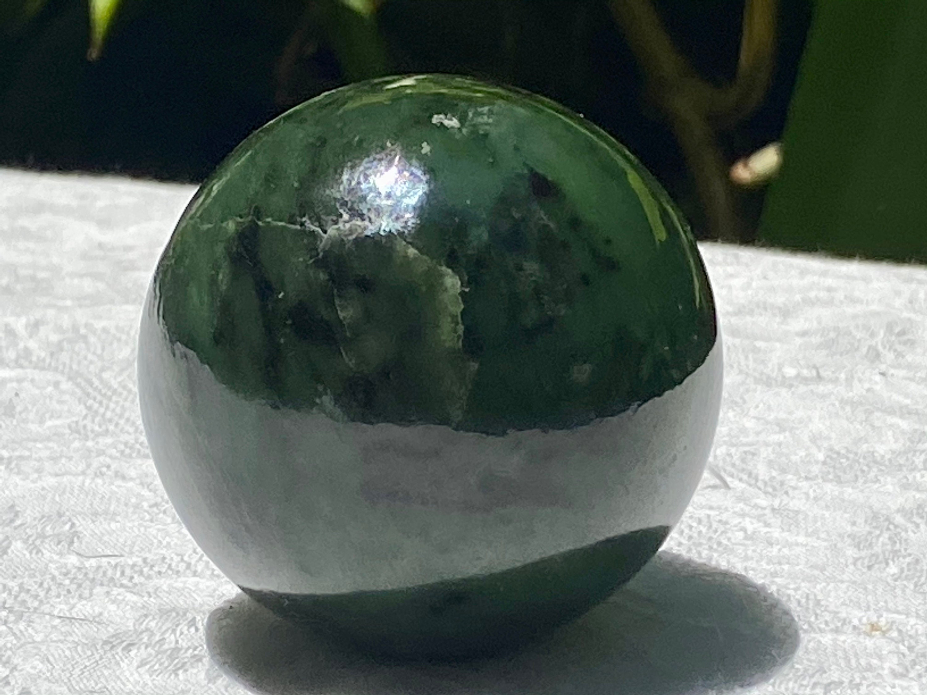 Dark Green Moss Agate Polished Sphere 195 grams | Etsy