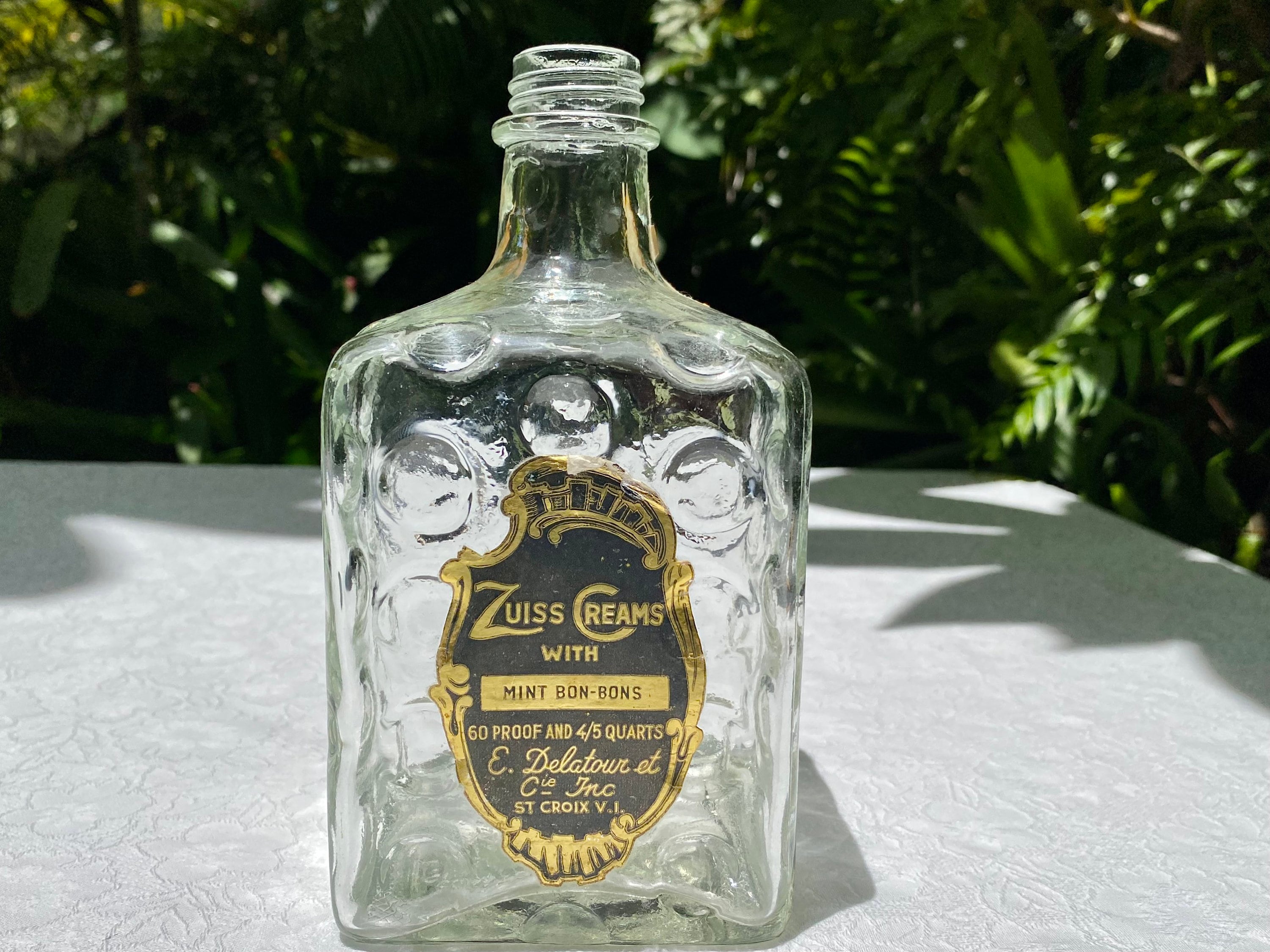 Delatour Zuiss Creams Vintage MCM Liquor Bottle