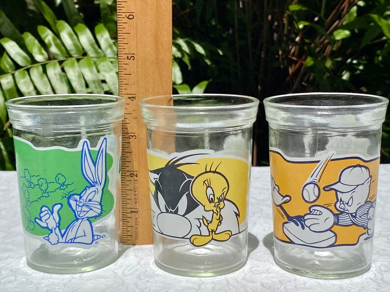 Looney Toons Pair of Vintage Jelly Jars 1994 Bugs Bunny Etsy