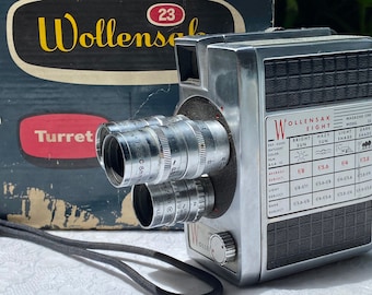 Vintage Wollensak 8mm Model 23 Turret Roll Camera FOR DISPLAY ONLY
