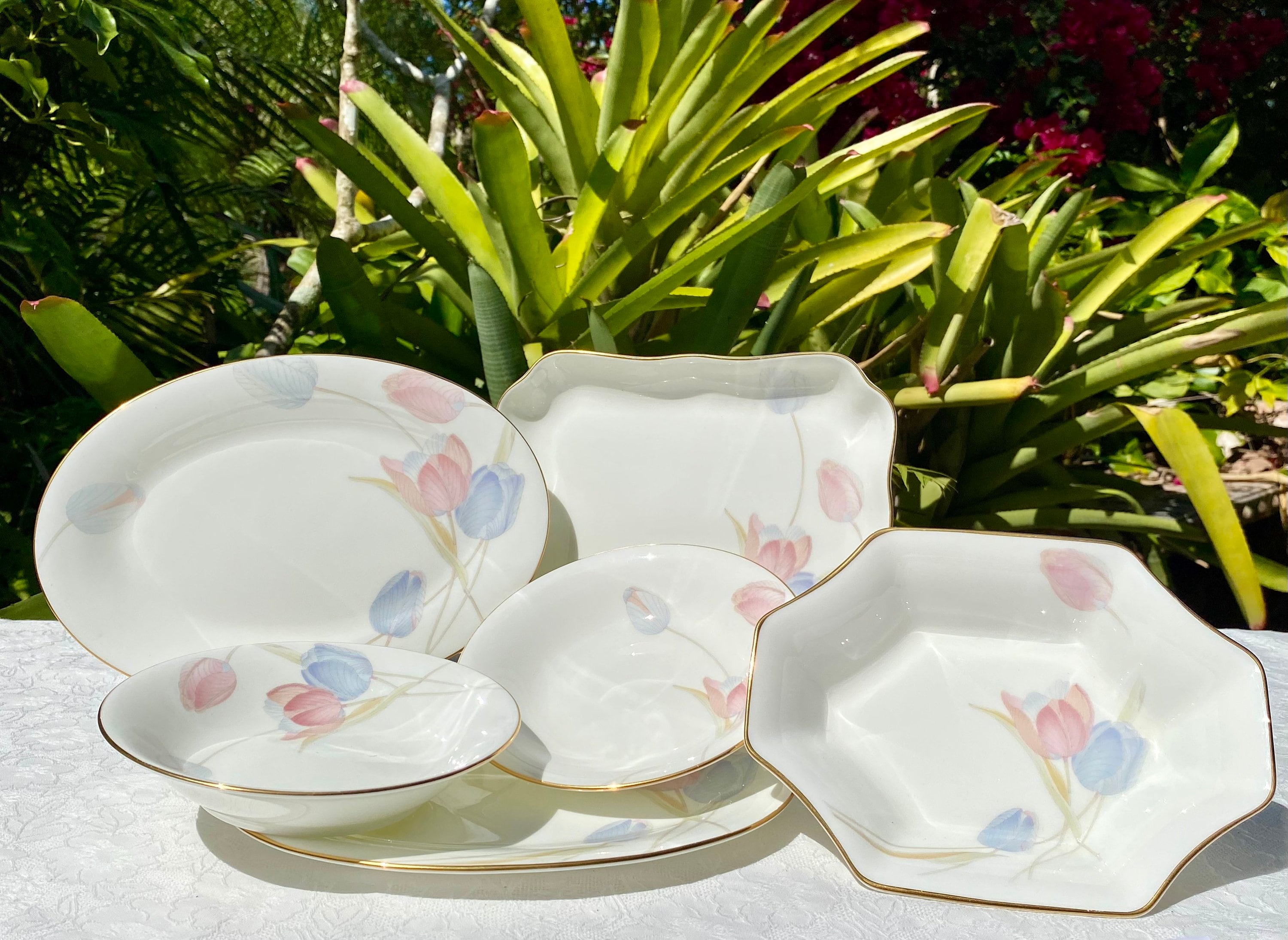 MIKASA  GARDEN ボーンチャイナ プレートセット Mikasa Garden Plates - Etsy