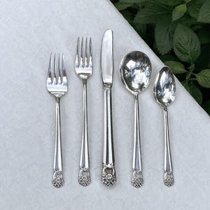 Vintage Eternally Yours 1941 Silverplate Flatware 24 Piece Grille Set Service for Four 1847 Rogers Bros International Silver