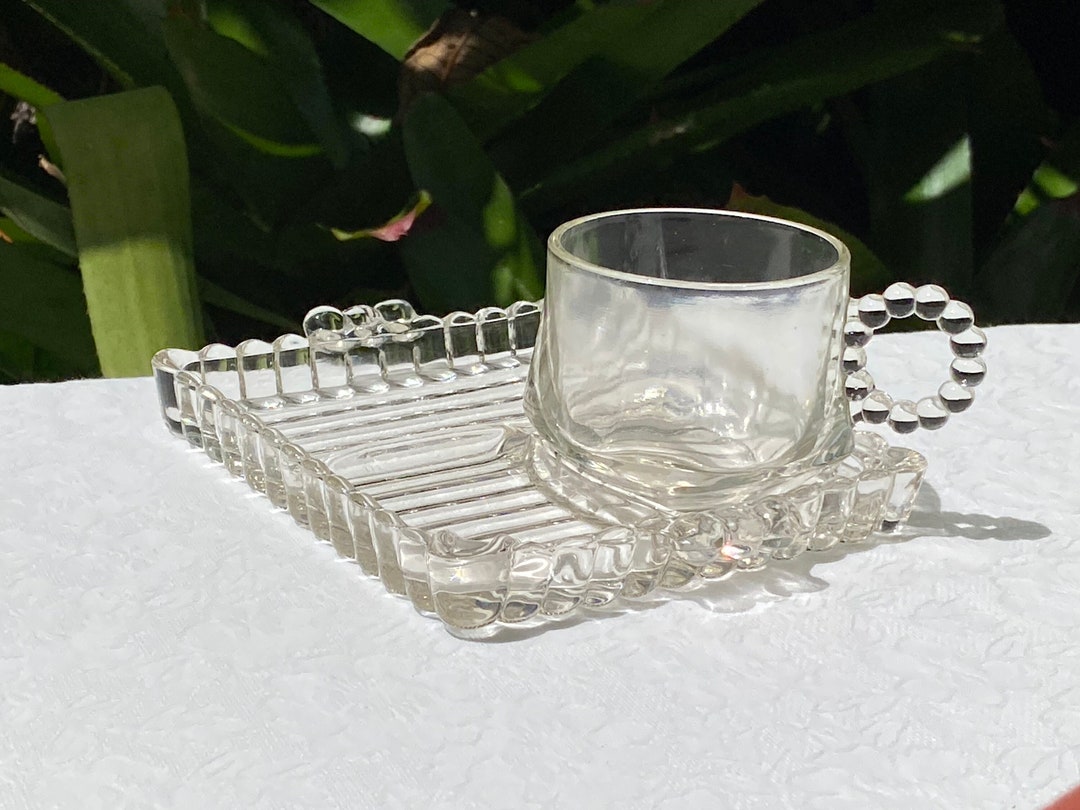 Vintage Pressed Glass プレスガラスの5点セット 【未使用】 Vintage