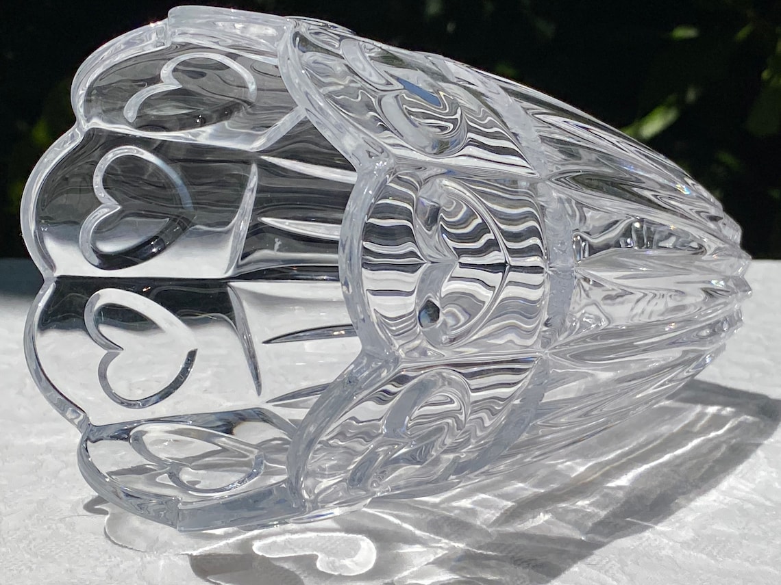 Deplomb Lead Crystal Heart Paneled Vase Etsy UK