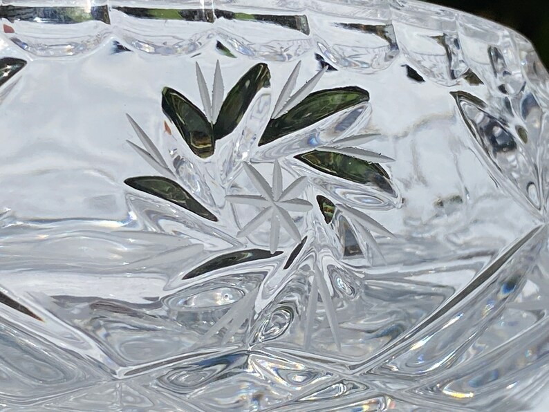 Lead Crystal Mid Century Cigar Ashtray Etsy