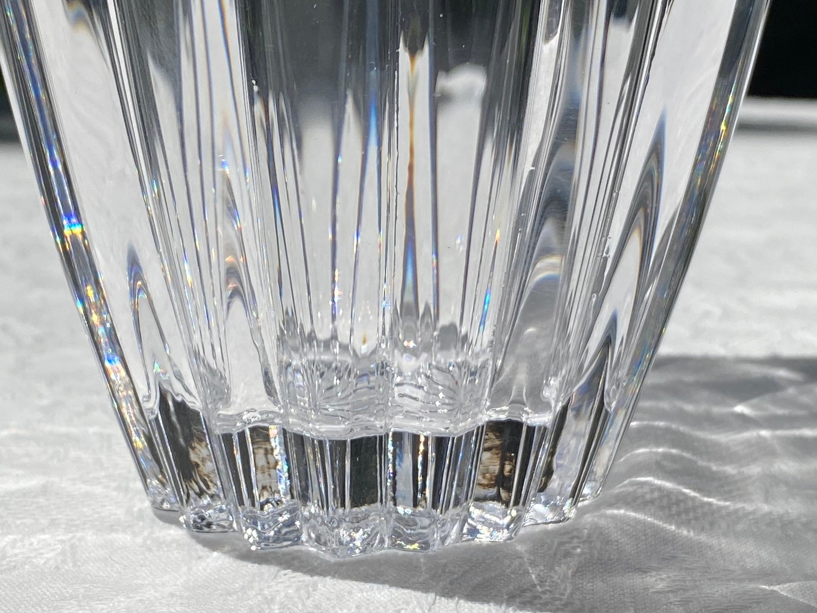 Deplomb Lead Crystal Heart Paneled Vase Vintage Crystal Etsy
