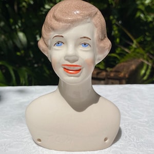 Magge Head Kane Vintage Tom Sawyer Porcelain Doll Head 1973