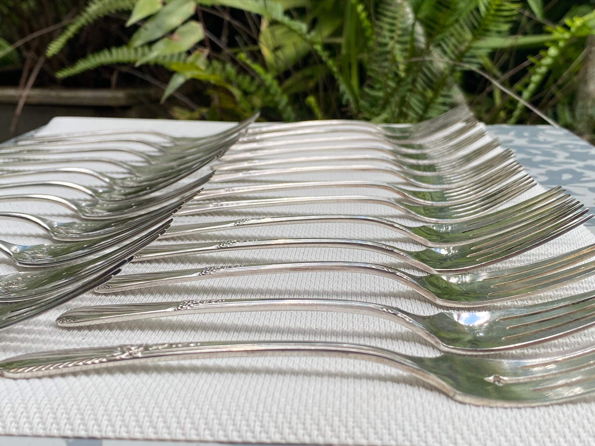 Vintage Silverplate Salad/Dessert Forks Mixed Set of 24 Etsy