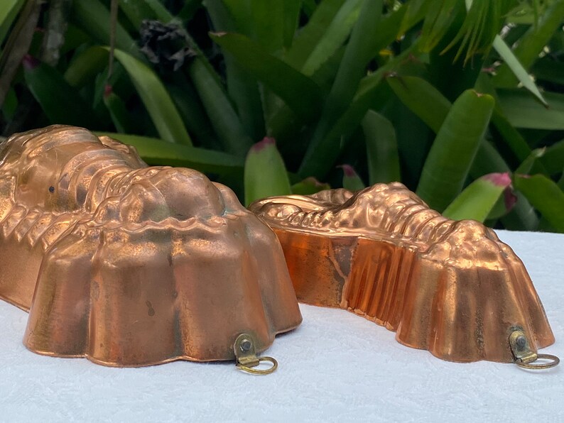 Vintage Copper Lobster Molds Pair Copper on Tin Pair of Etsy