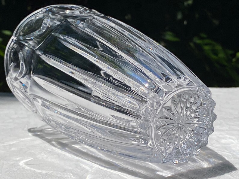 Deplomb Lead Crystal Heart Paneled Vase Etsy