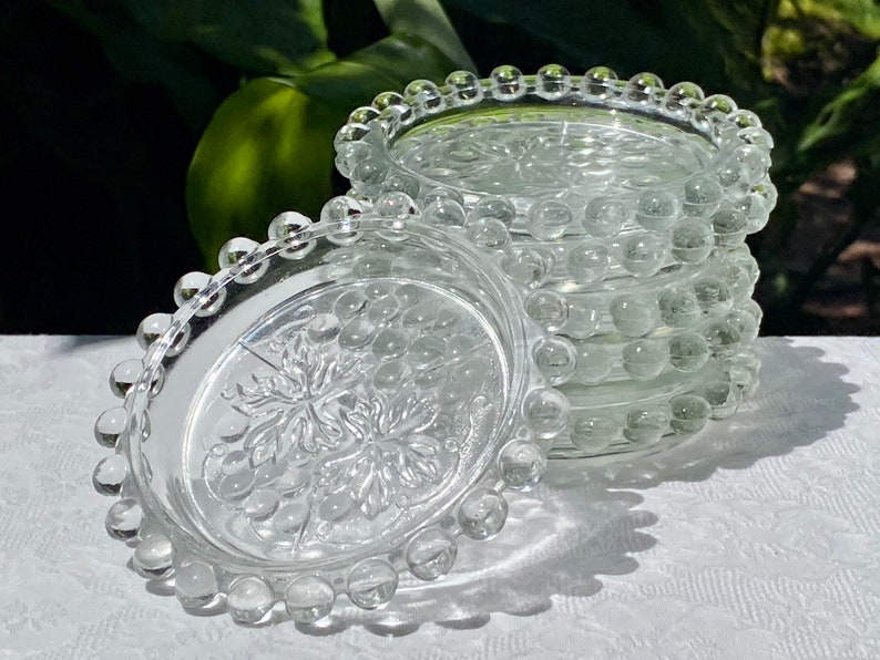 Candlewick / Boopie Style Leaf and Grape Pattern Glass Etsy