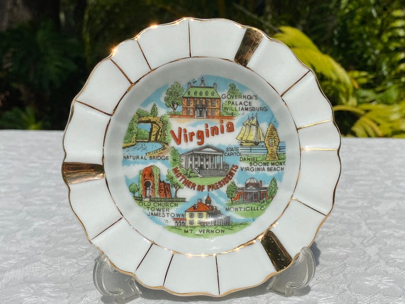 Vintage Virginia Souvenir Ashtray Etsy