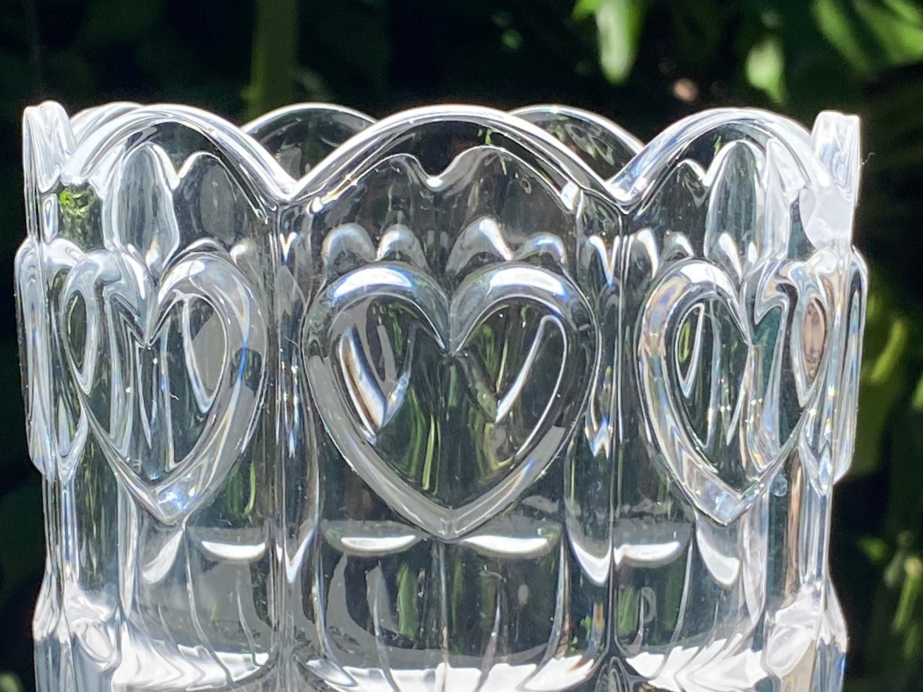 Deplomb Lead Crystal Heart Paneled Vase Etsy UK