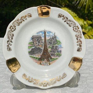 Vintage Jean Feuillade Limoges Paris France Souvenier Ashtray Circa 1970s