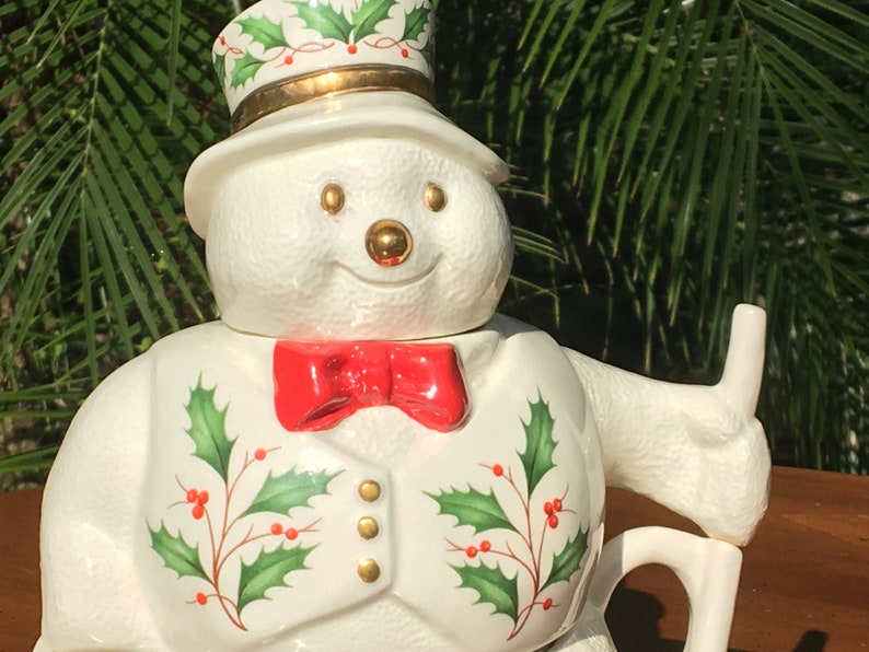 Lenox Holiday Figural Stacking Snowman Creamer and Sugar Set Etsy
