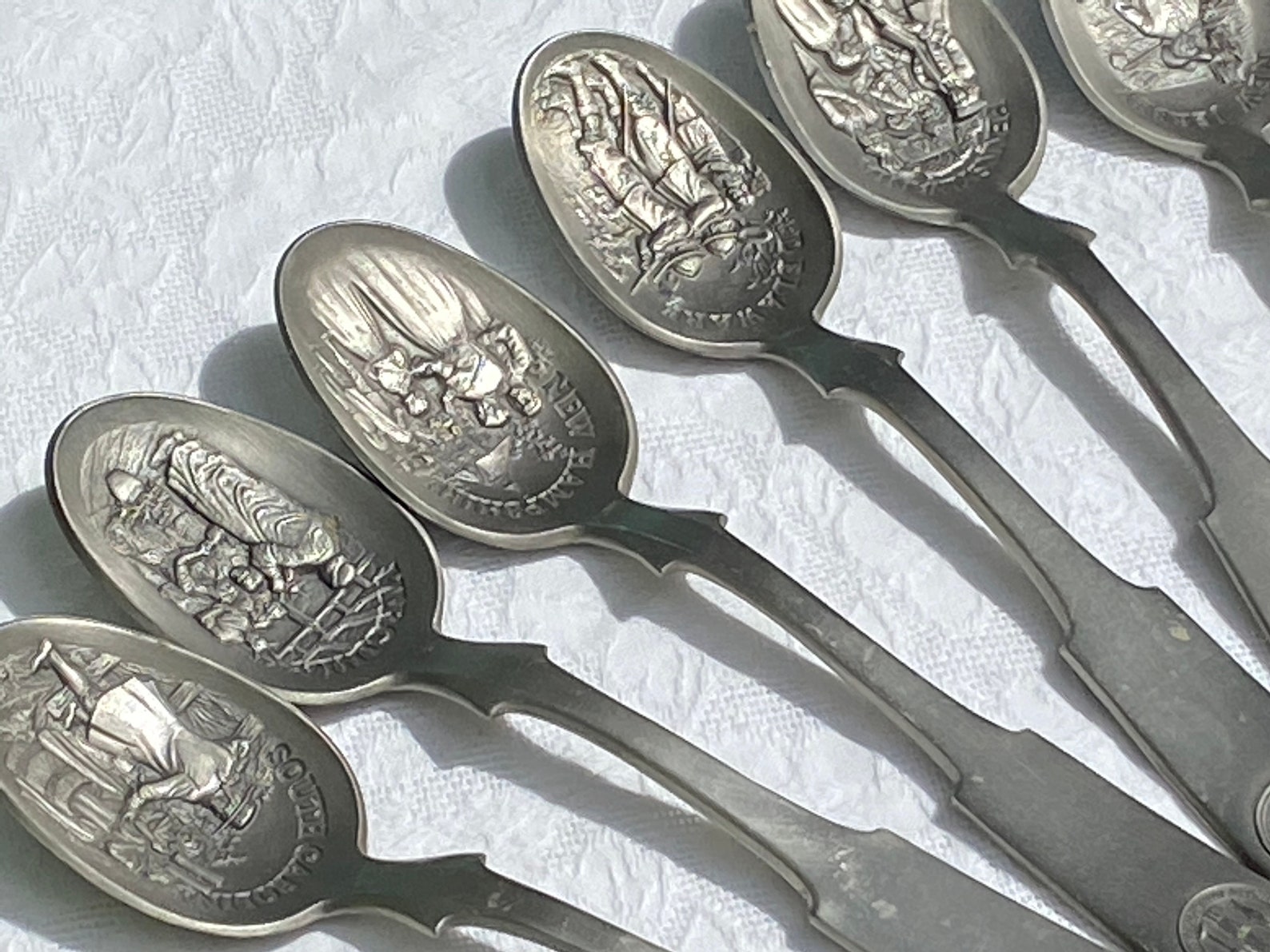Franklin Mint Bicentennial Pewter Spoon Set the American Etsy