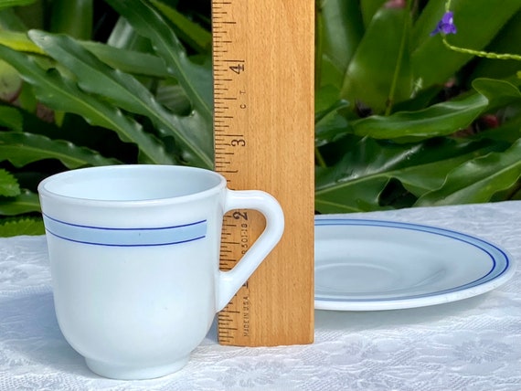 Espresso Cups & Saucers Set Of 2 Marked pt, Small Ceramic Demitasse Cups