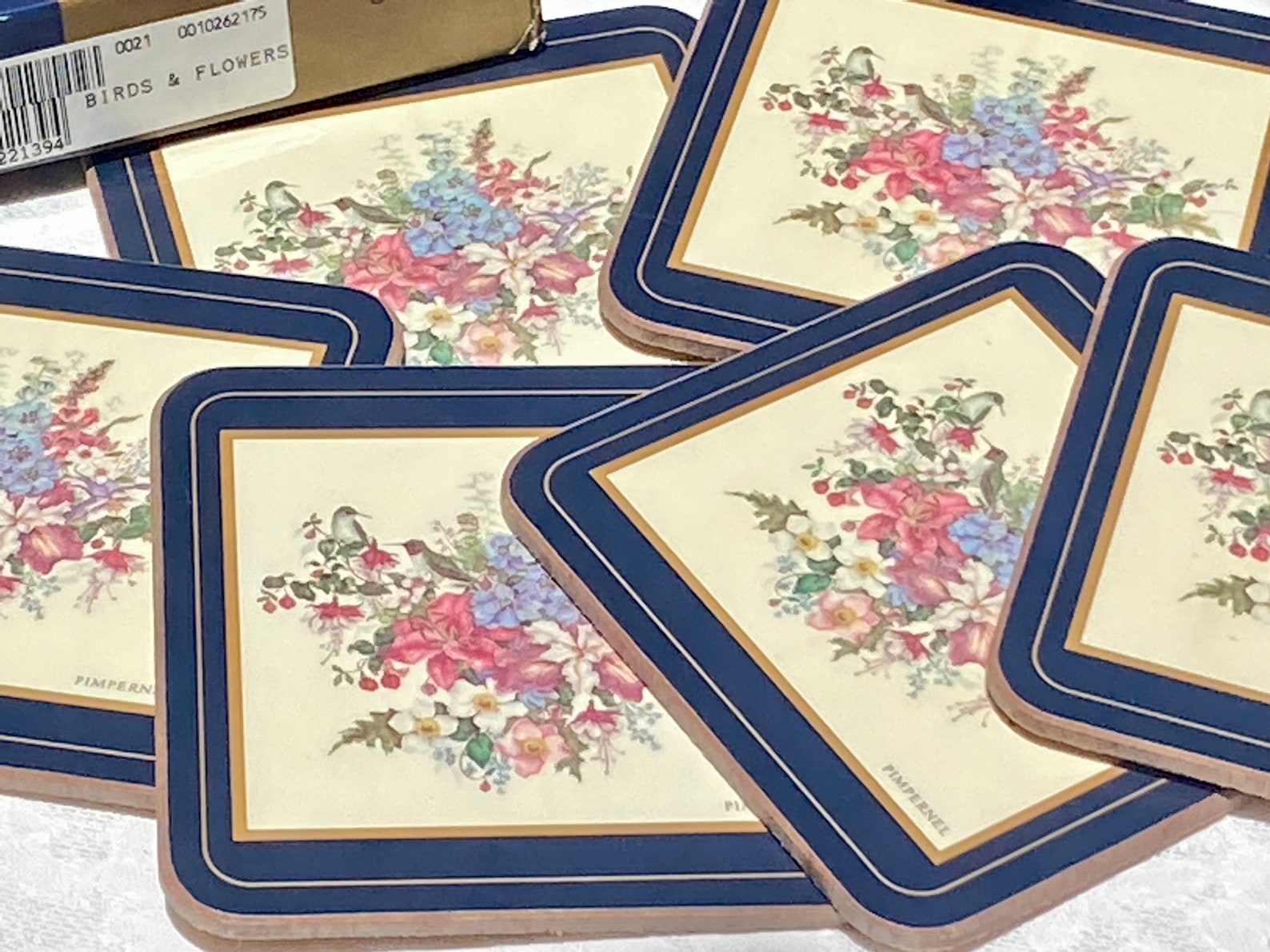 Pimpernel Birds and Flowers Vintage Coasters Set of Six Etsy