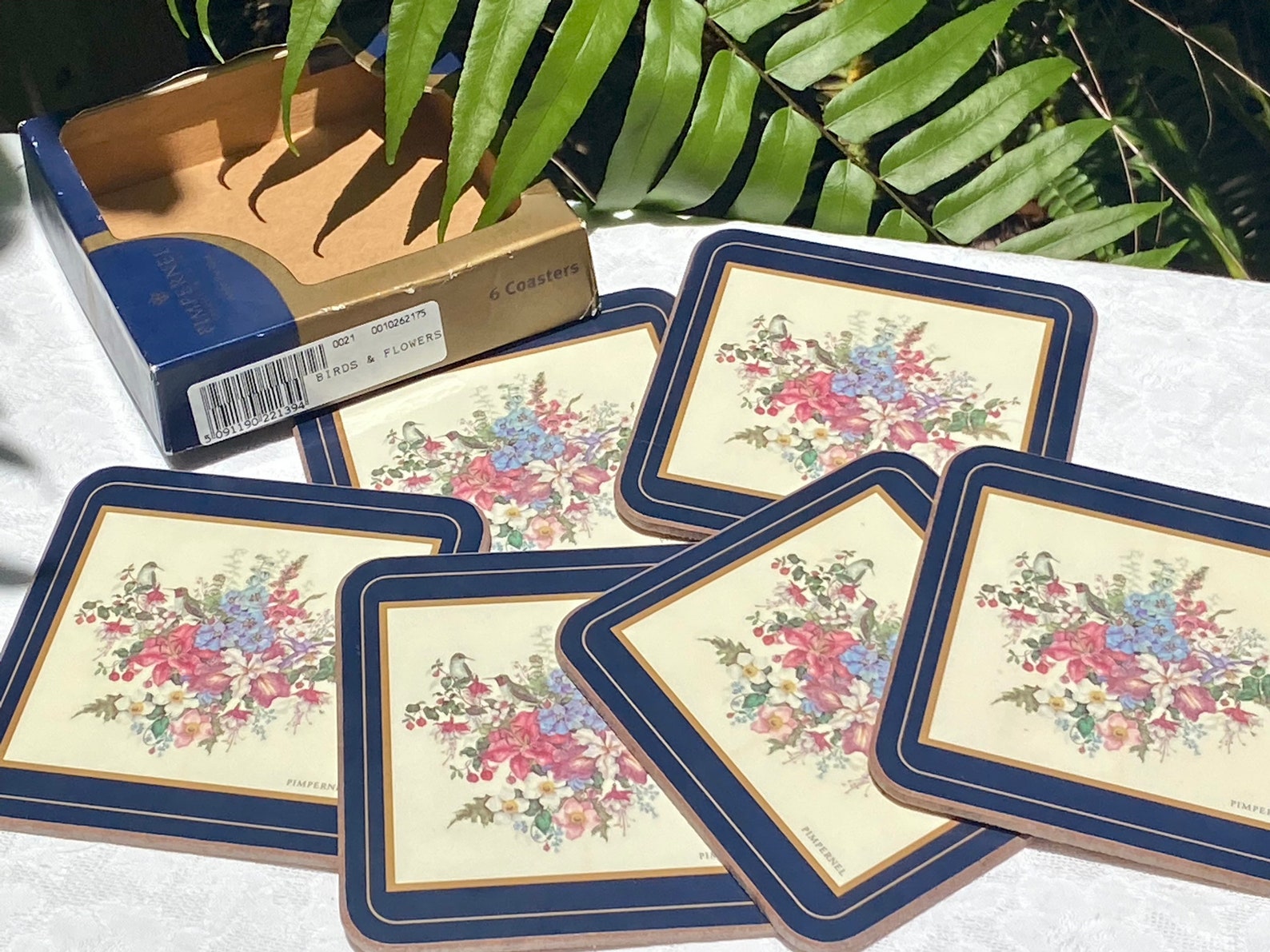 Pimpernel Birds and Flowers Vintage Coasters Set of Six Etsy