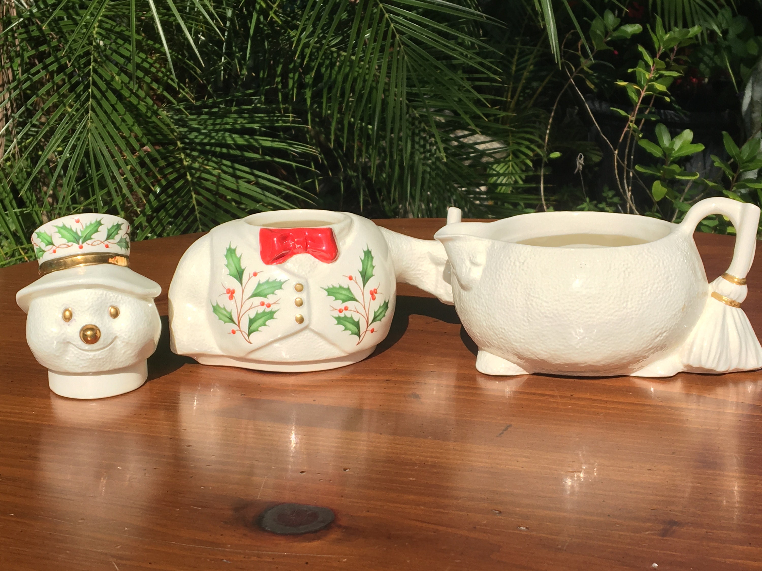 Lenox Holiday Figural Stacking Snowman Creamer and Sugar Set Etsy