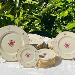 Vintage Lenox Rhodora Pair of Plates
