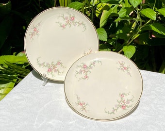 Vintage Taylor Smith & Taylor Versatile Brides Bouquet Pair of Plates