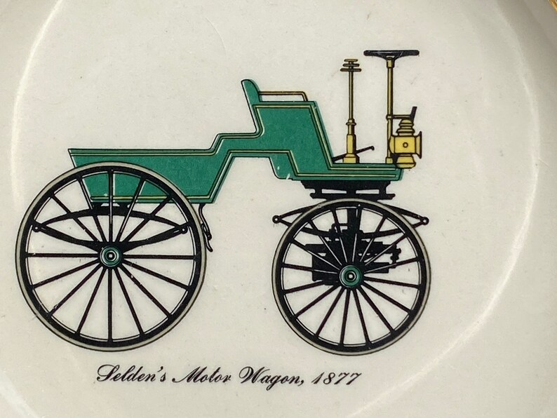 Salem China Trio of Ashtrays Antique Cars 23 K Gold Trim | Etsy