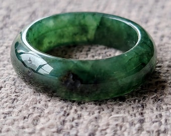 Deep Burmese A-Jade Statement Ring