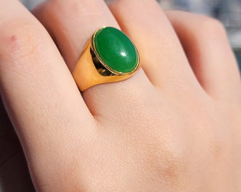 Estate Amazing Vintage 1980s Large 14k Yellow Gold Mens