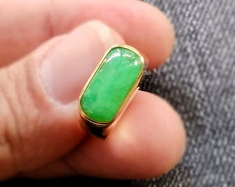 Nanjing Royal Jade Ring ( with 14K Yellow Gold )