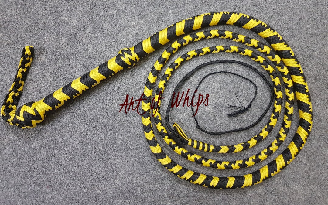 Fouet De Dressage En Cuir – 4 Pieds – Signal Whip Et BDSM – Neuf