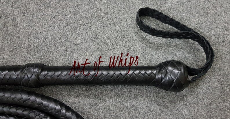 DJANGO-ENTERPRISES 4 To 12 Foot 12 Plait Top Grain Leather Snake Whip – Adult Signal Whip, Bullwhip Style