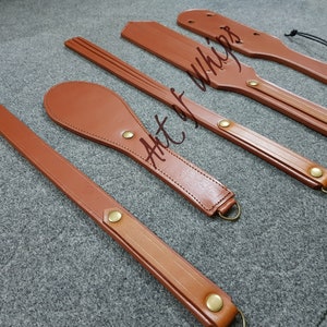 Premium Leather handmade Slave Spanking Paddle 5 Pcs set best Flogger Whip Adult Love Punish Submissive Fetish Slave Training Gift