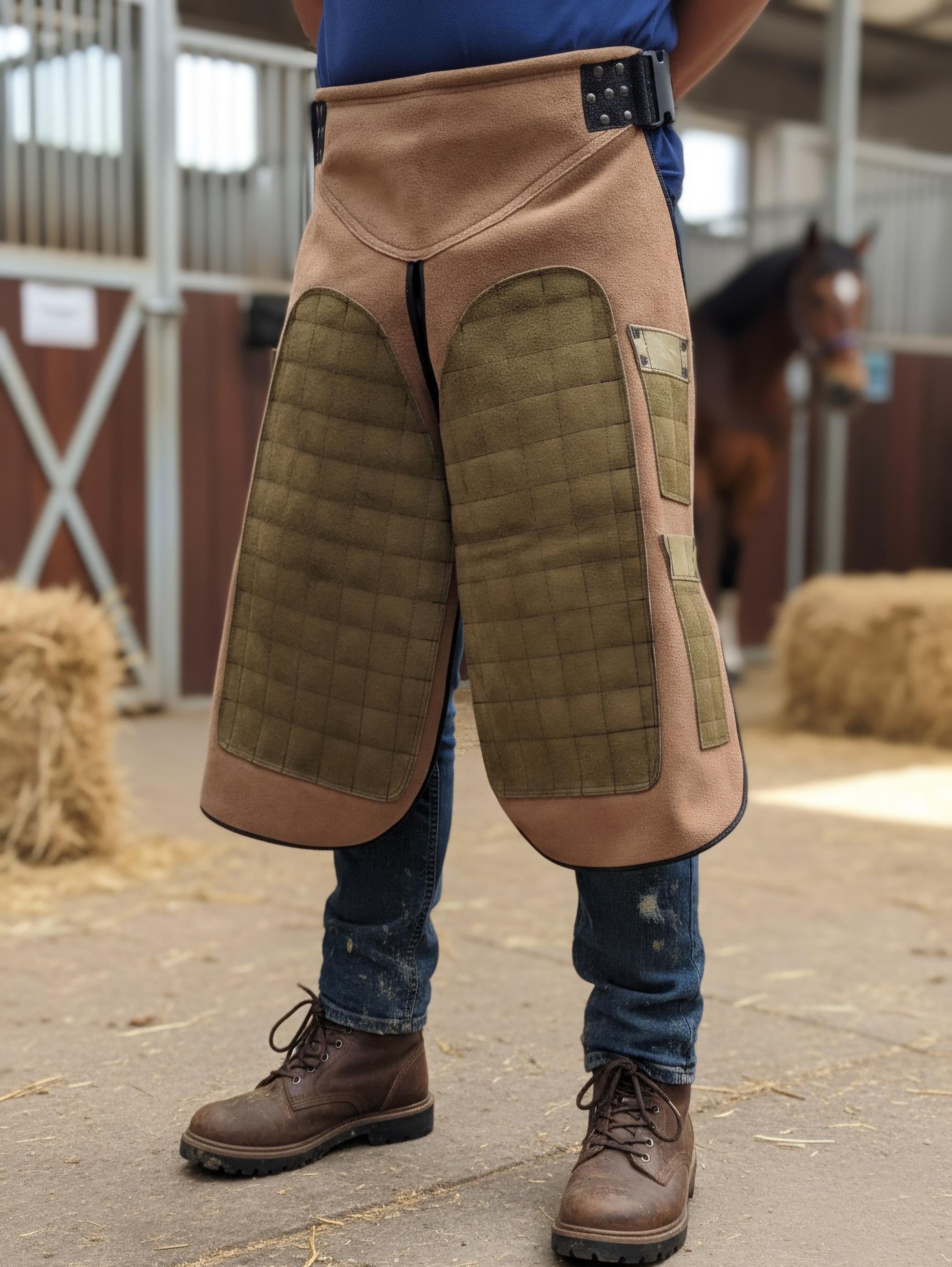 Tablier Chaps En Cuir Véritable - Maréchal-ferrant, équitation, Forgeron - Fait Main