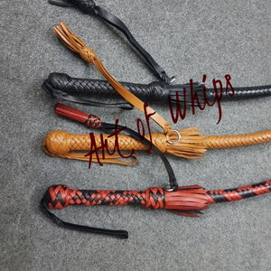 Whip Flogger Bullwhip 2.8 Feet 12 Plait Genuine Kangaroo Premium Leather Nagayka Kamcha Whip Spanking Fetish Fashion Adult Whip image 2