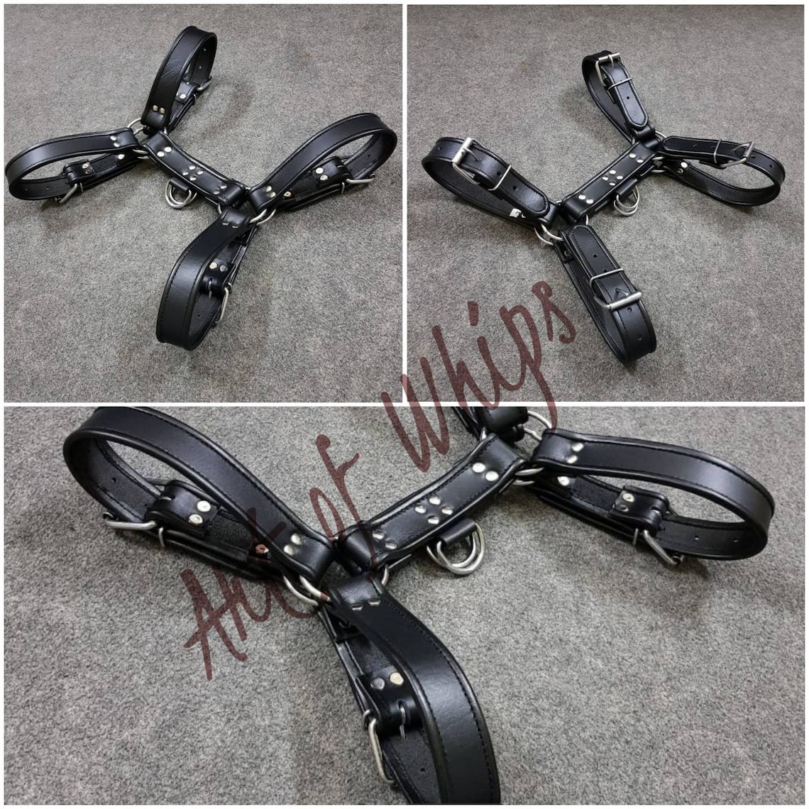 Men LEATHER Harness Adjustable Chest Straps Half HARNESS Etsy