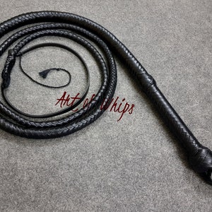 Fouet En Cuir Véritable Bullwhip - 6 Pieds - 12 Tresses