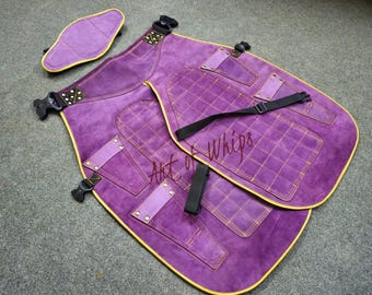 Professional Suede Leather Farrier/Craftsman Apron Chaps - Adjustable, Durable, & Stylish