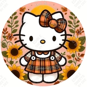 Kitty Fall and Halloween Edible Images for Cupcakes, Cakes, Cookies and Treats on PREMIUM FROSTING SHEETS