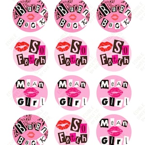 Burn book Birthday Edible Cupcake, Cake Image Toppers on PREMIUM sheets