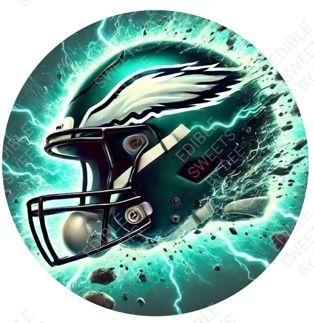 Superbowl Eagles Edible Cake, Cupcake, Cookies Image Toppers. PREMIUM ...