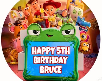 Imagen comestible de Toy Story 5 para cumpleaños, ideal para pasteles, cupcakes y galletas, ¡en láminas PREMIUM!