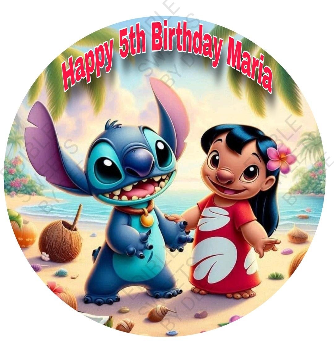 Lilo And Stitch Birthday Edible Cupcake Cake Cookie Image Toppers Il 1080xN.6108372986 Bz7k