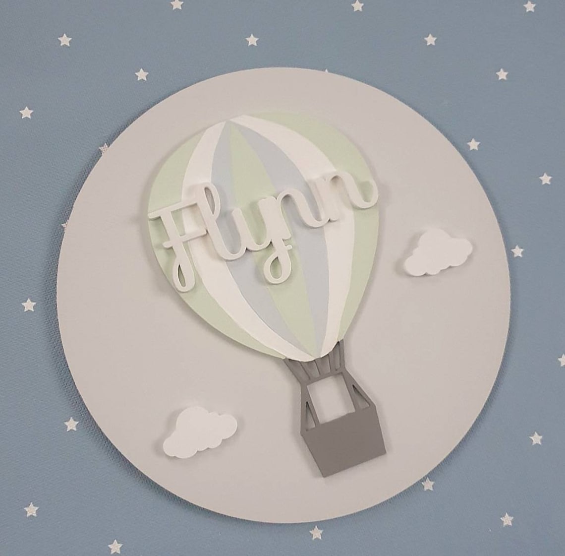 10 Hot Air Balloon name plaque Etsy